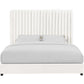 Arabelle White Velvet Bed in Queen
