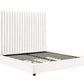Arabelle White Velvet Bed in Queen