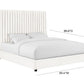 Arabelle White Velvet Bed in Queen
