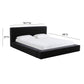 Olafur Black Linen Queen Bed