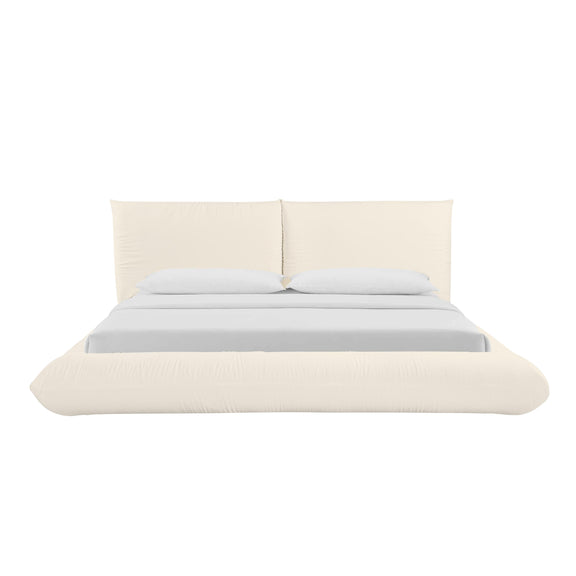 Romp Cream 100% Recycled Linen King Bed