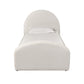 Moon Cream Boucle Twin Bed