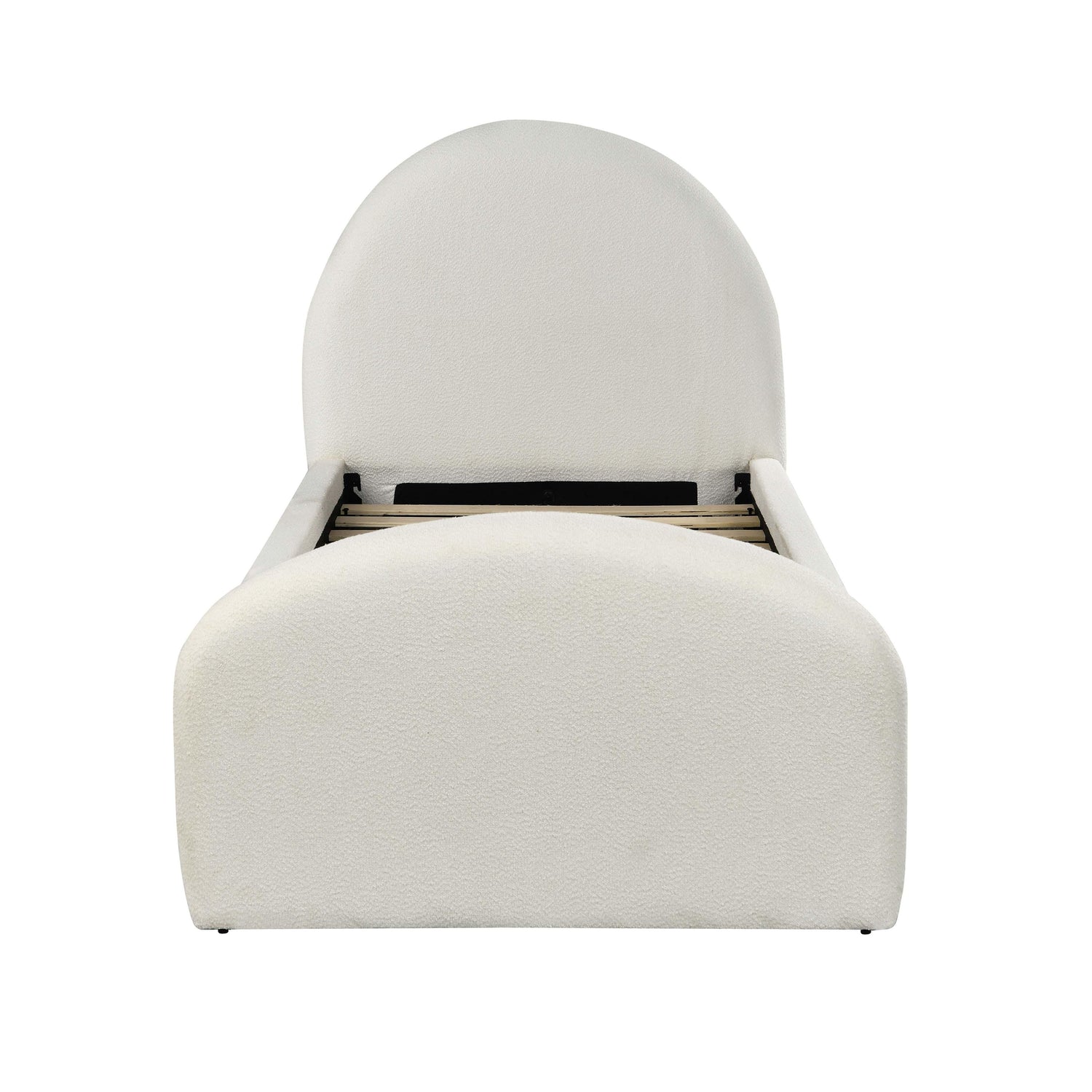 Moon Cream Boucle Twin Trundle Bed