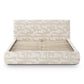 Isla Cream Jacquard Pattern Queen Bed