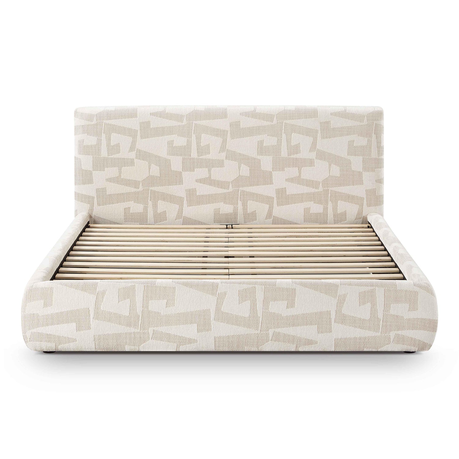 Isla Cream Jacquard Pattern Queen Bed