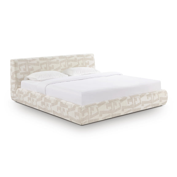 Isla Cream Jacquard Pattern Bed