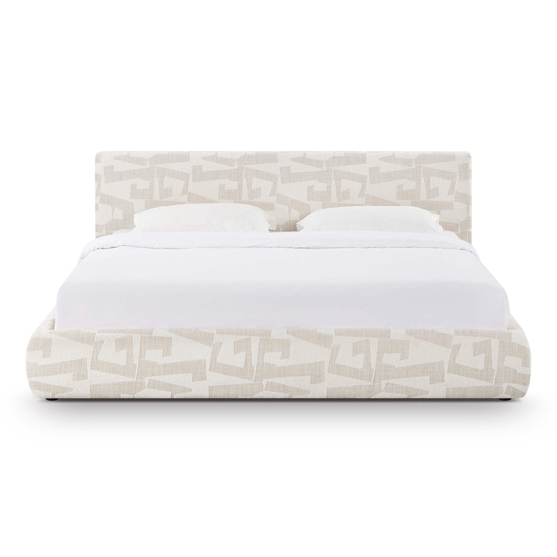 Isla Cream Jacquard Pattern Bed