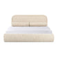 Murielle Taupe Textured Boucle Queen Bed