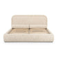 Murielle Taupe Textured Boucle Queen Bed