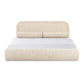 Murielle Taupe Textured Boucle King Bed