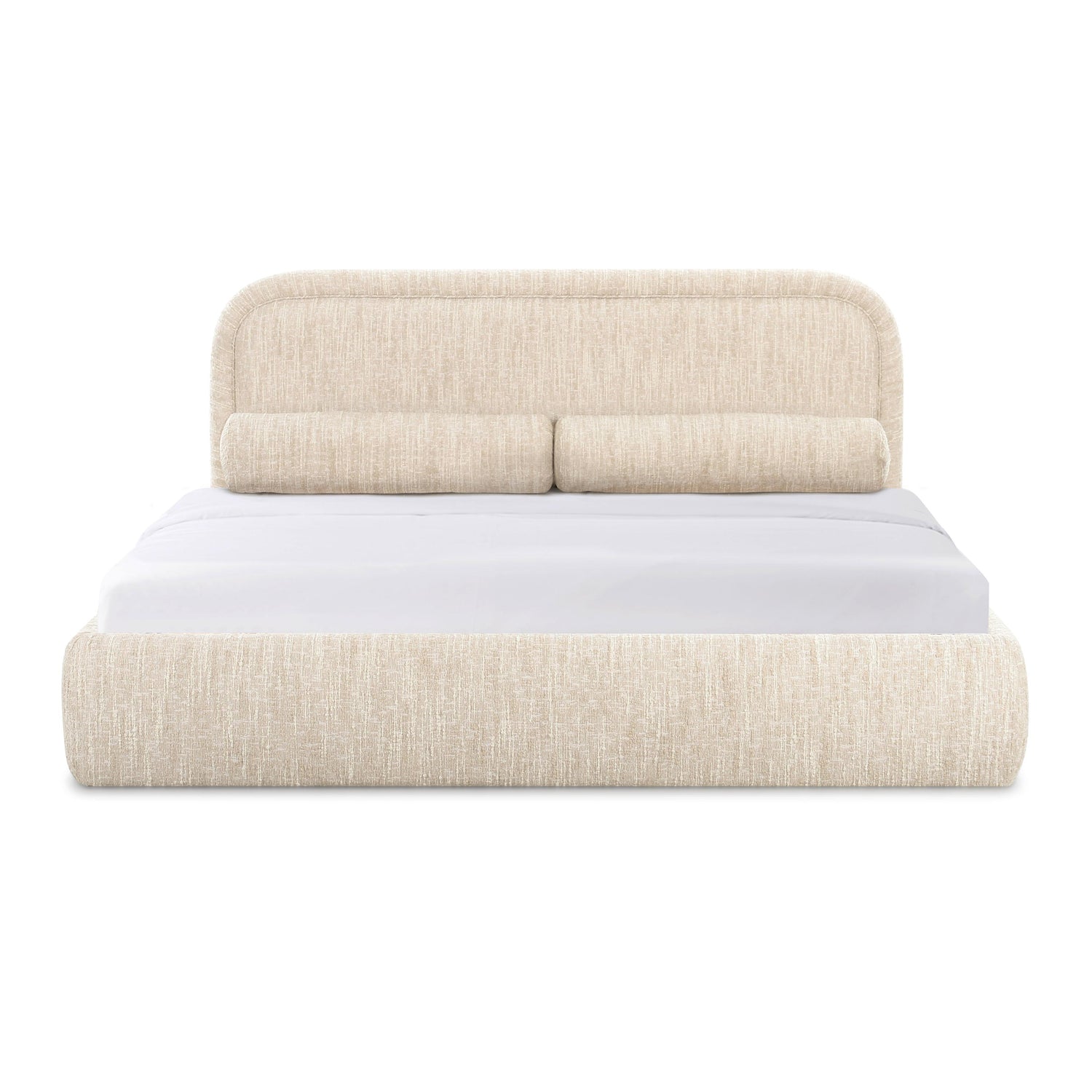 Murielle Taupe Textured Boucle King Bed