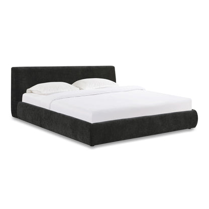 Isla Textured Performance Velvet Bed - Charcoal