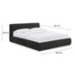 Isla Charcoal Textured Velvet Queen Bed