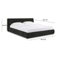 Isla Charcoal Textured Velvet King Bed