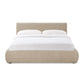 Isla Taupe Textured Velvet Queen Bed