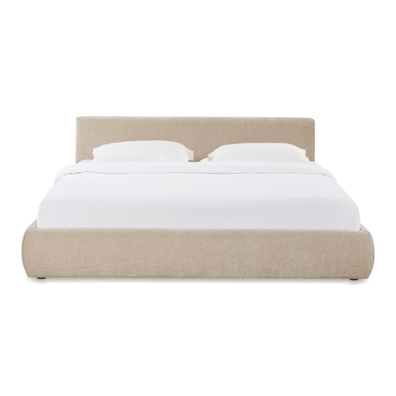 Isla Taupe Textured Velvet King Bed