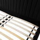 Angela Black Upcycled Linen King Bed