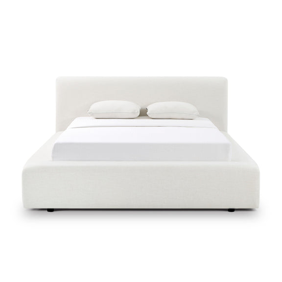 Meena Cream Upcycled Performance Linen Storage Bed