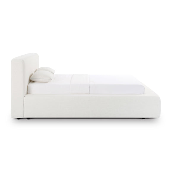 Meena Cream Upcycled Performance Linen Storage Bed