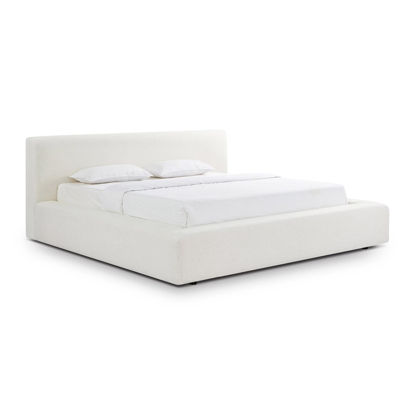 Meena Cream Upcycled Linen Storage King Bed