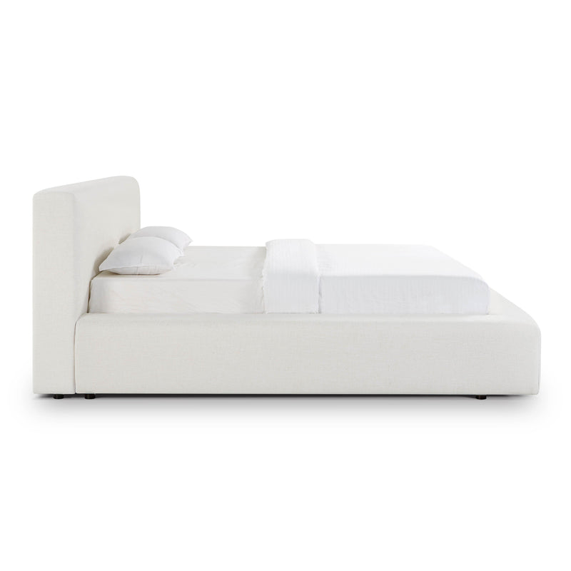 Meena Cream Upcycled Linen Storage King Bed