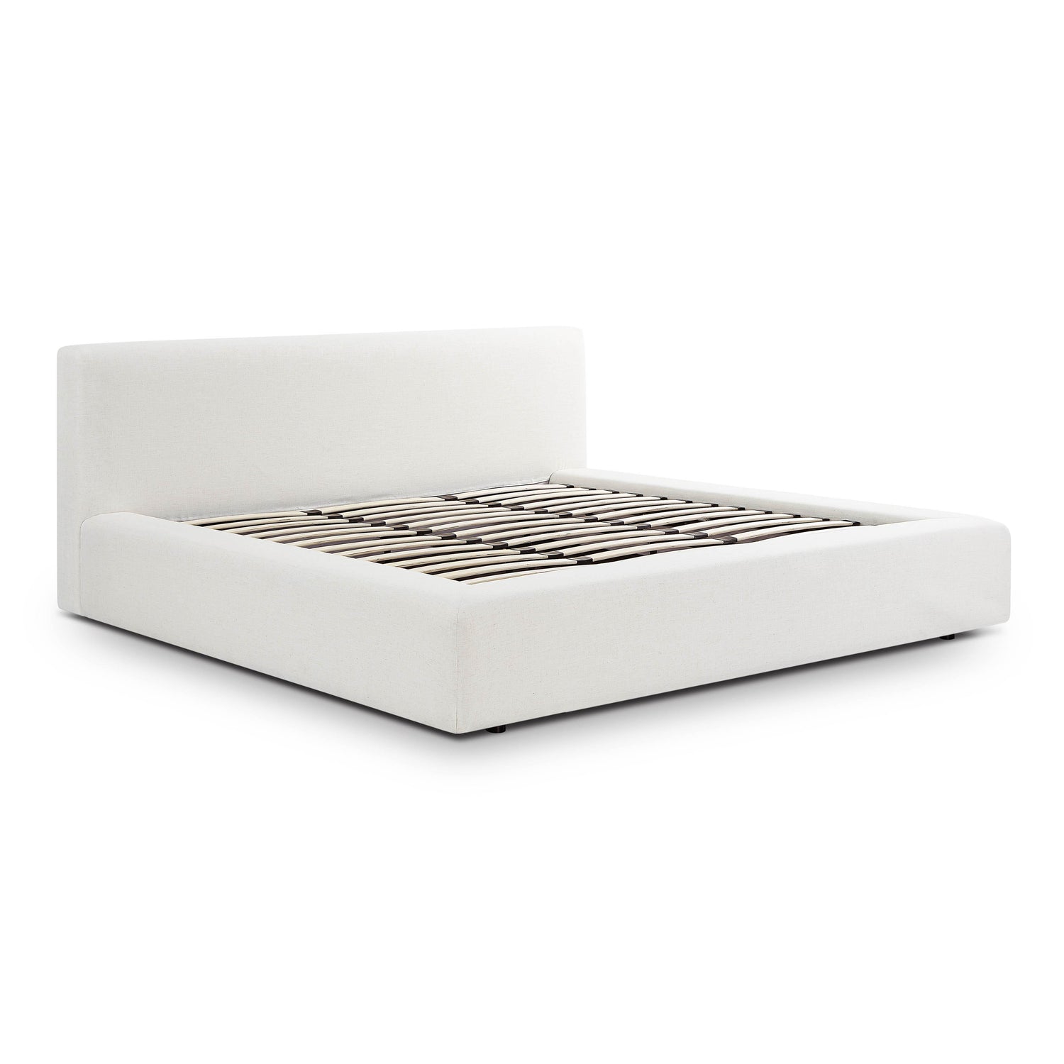 Meena Cream Upcycled Linen Storage King Bed