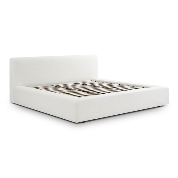 Meena Cream Upcycled Linen Storage King Bed