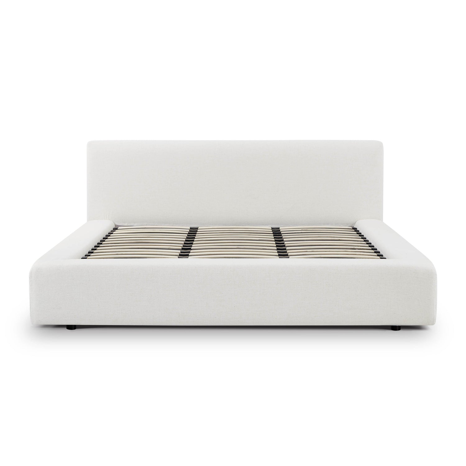 Meena Cream Upcycled Linen Storage King Bed