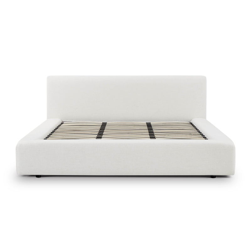 Meena Cream Upcycled Linen Storage King Bed