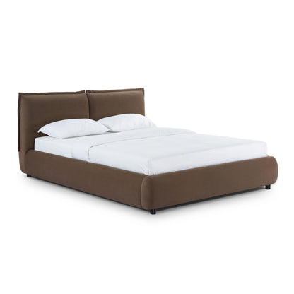 Mel Performance Faux Mohair Velvet Bed - Brown