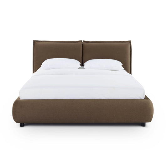Mel Performance Faux Mohair Velvet Bed - Brown