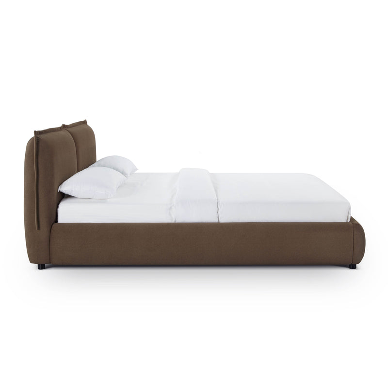 Mel Performance Faux Mohair Velvet Bed - Brown