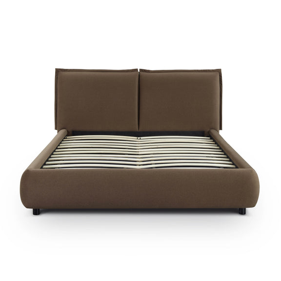 Mel Performance Faux Mohair Velvet Bed - Brown