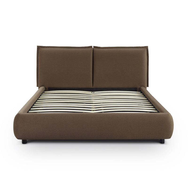 Mel Performance Faux Mohair Velvet Bed - Brown