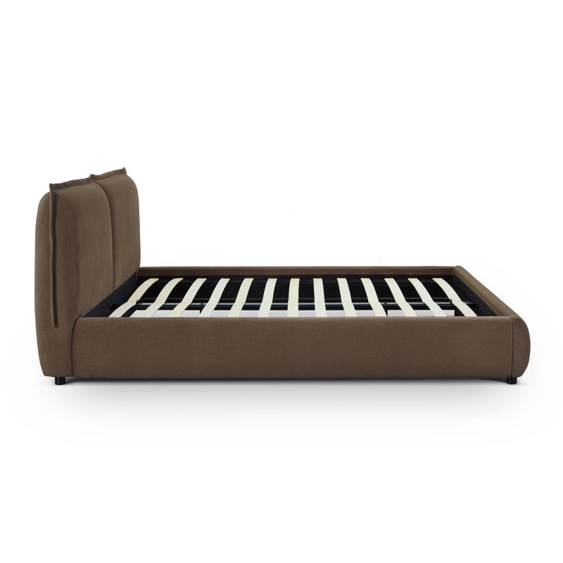 Mel Performance Faux Mohair Velvet Bed - Brown