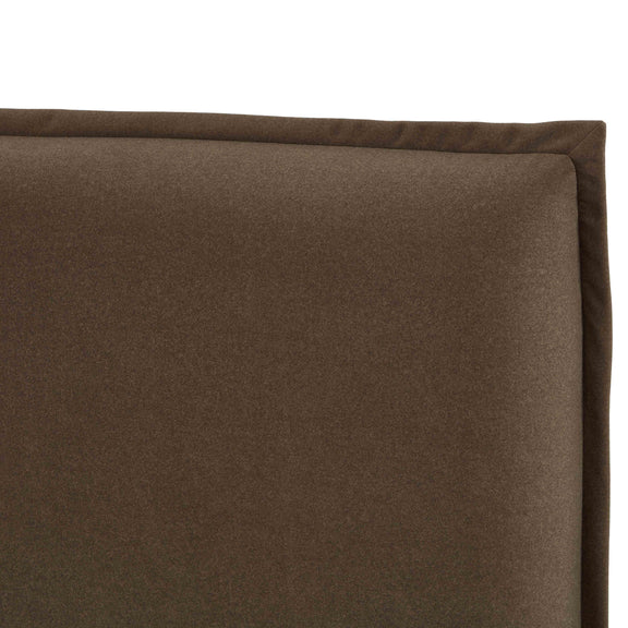 Mel Performance Faux Mohair Velvet Bed - Brown
