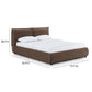 Mel Performance Faux Mohair Velvet Bed - Brown