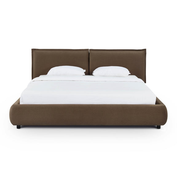 Mel Performance Faux Mohair Velvet Bed - Brown