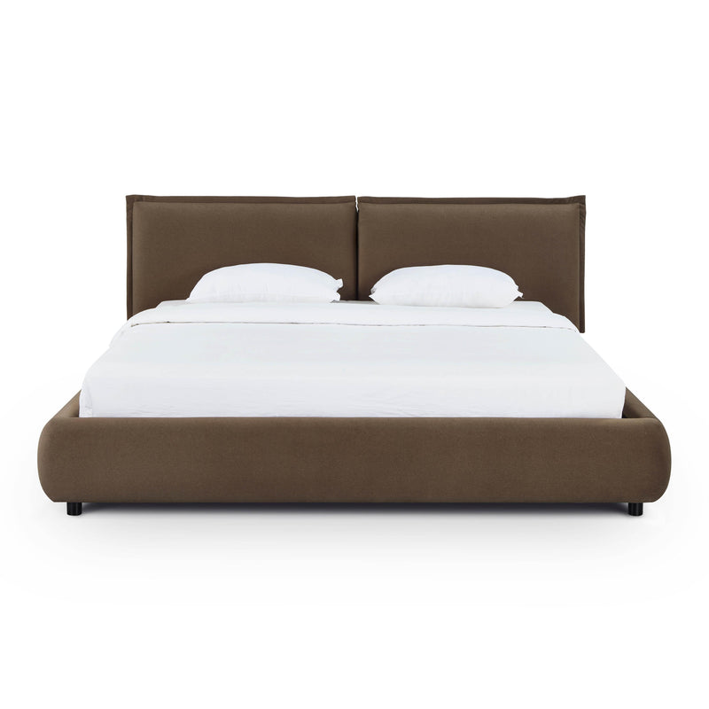 Mel Performance Faux Mohair Velvet Bed - Brown