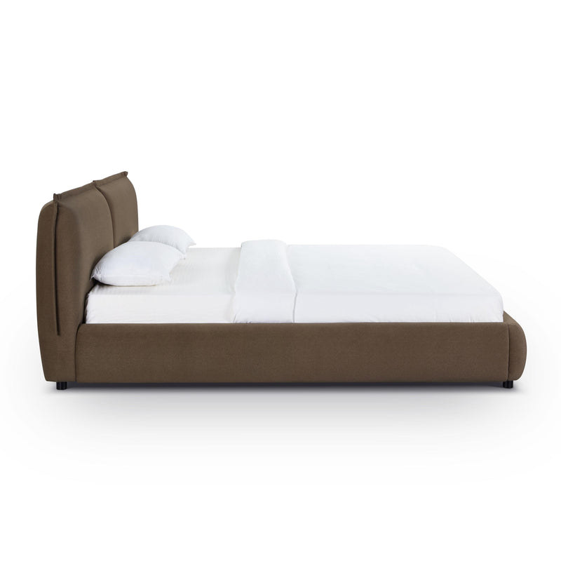 Mel Performance Faux Mohair Velvet Bed - Brown