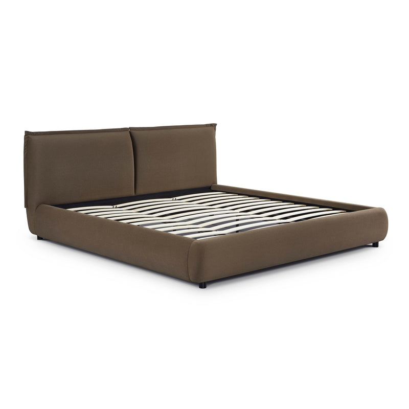 Mel Performance Faux Mohair Velvet Bed - Brown