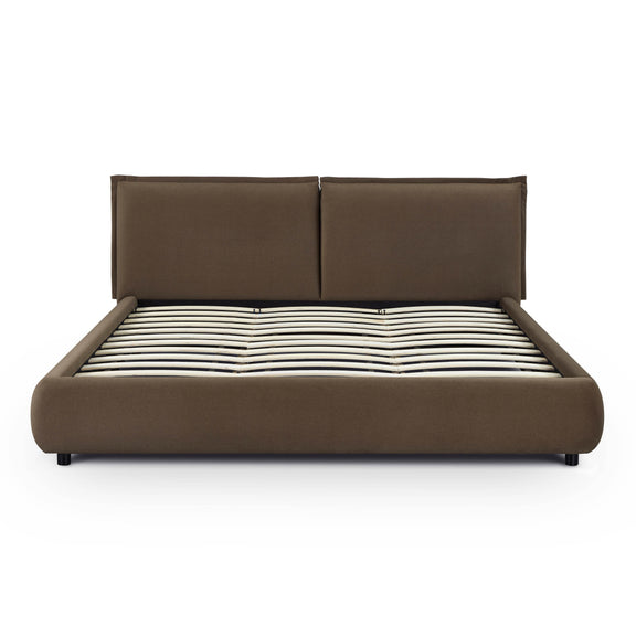 Mel Performance Faux Mohair Velvet Bed - Brown