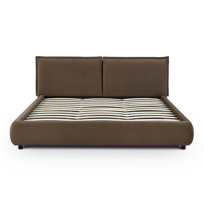 Mel Performance Faux Mohair Velvet Bed - Brown