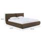 Mel Performance Faux Mohair Velvet Bed - Brown