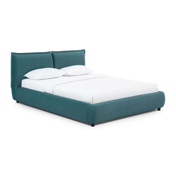 Mel Performance Faux Mohair Velvet Bed - Teal