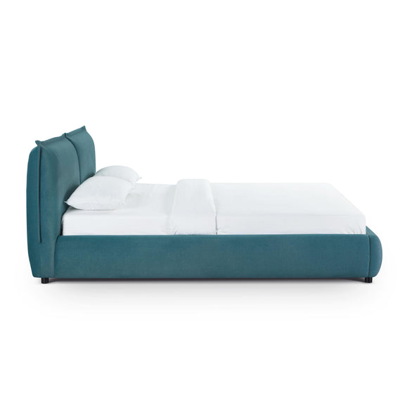 Mel Performance Faux Mohair Velvet Bed - Teal