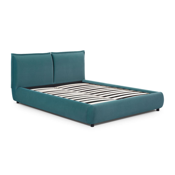 Mel Performance Faux Mohair Velvet Bed - Teal