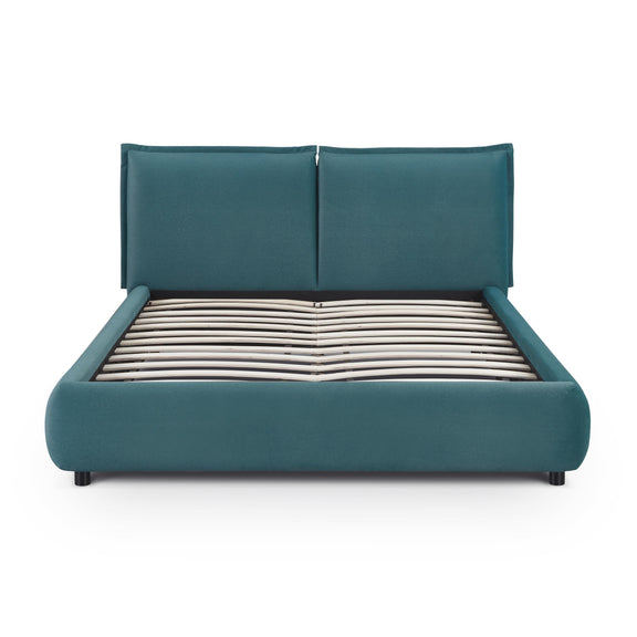 Mel Performance Faux Mohair Velvet Bed - Teal