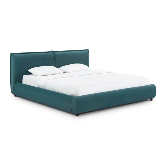 Mel Performance Faux Mohair Velvet Bed - Teal