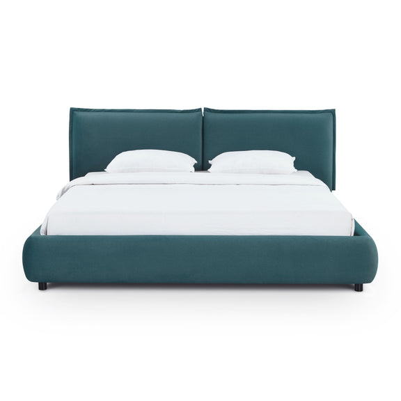 Mel Performance Faux Mohair Velvet Bed - Teal